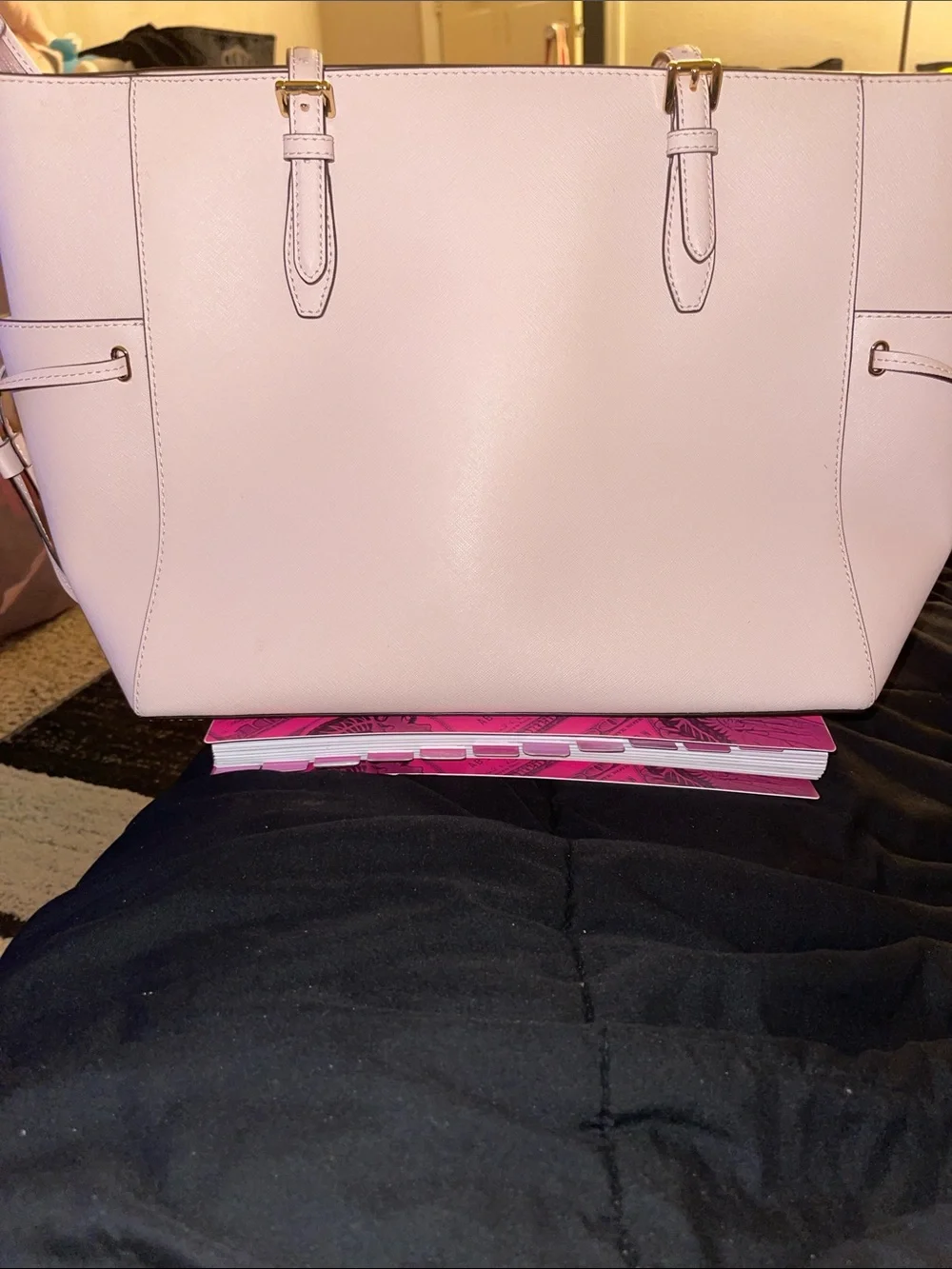 Michael Kors Blush Saffiano Leather Tote with Gold Hardware